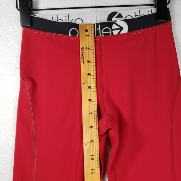 Ethika Women's Subzero Performance Leggings Size Small Red Calf Length Capri - Picture 7 of 8